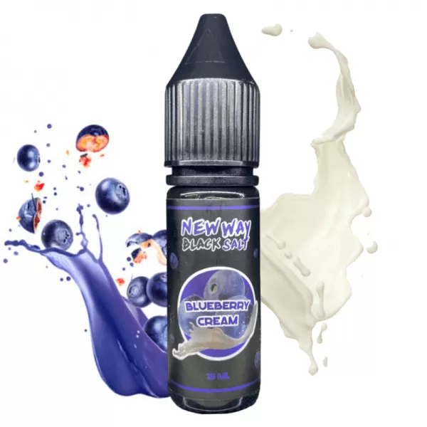 Жидкость New Way Salt Black Blueberry Cream, 15 мл