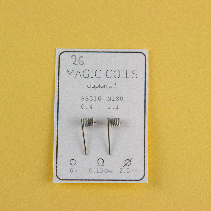 Magic Coils Fused Clapton x2 (преднамотанные койлы + вата) - 18