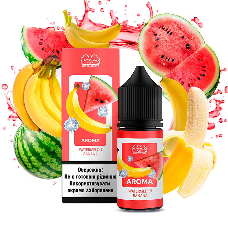 Набор Flavorlab Disposable Puff Watermelon banana, 30 мл