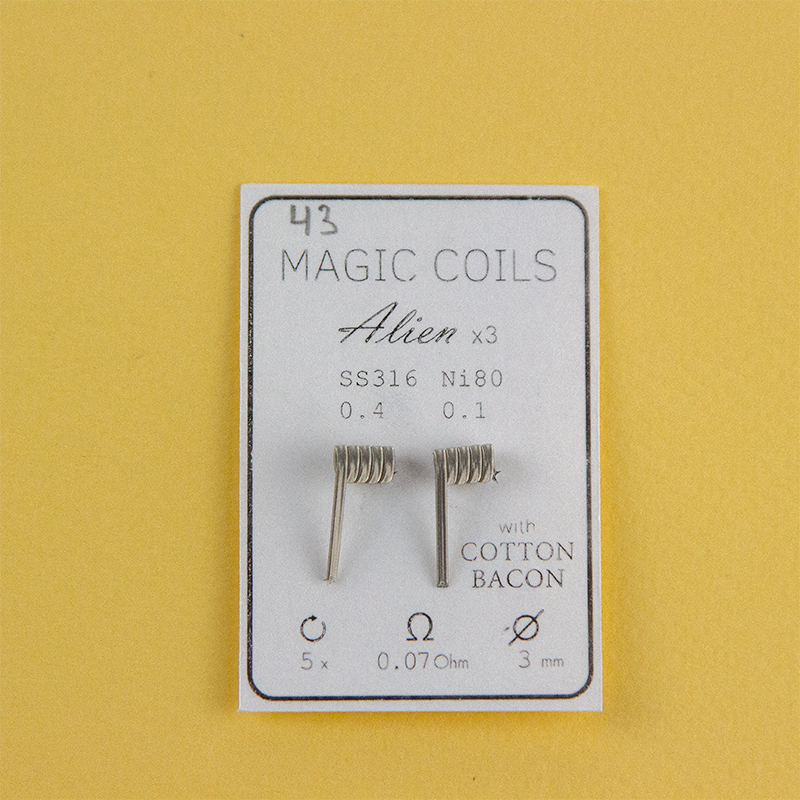 Magic Coils Alien x3 (преднамотанные койлы + вата) - 2