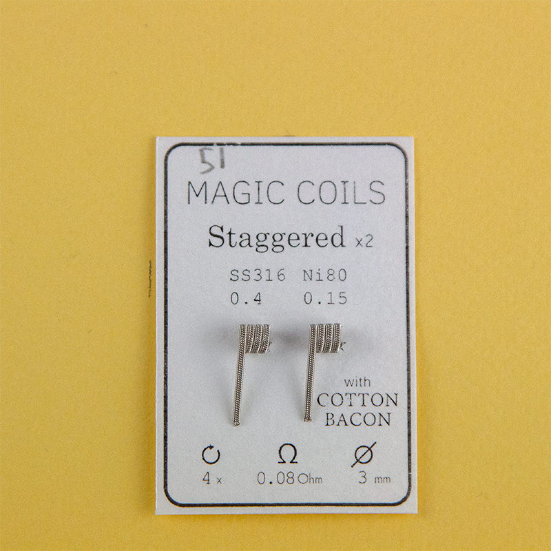 Magic Coils Staggered x2 (преднамотанные койлы + вата) - 1