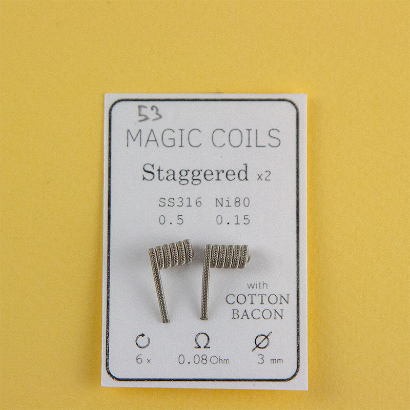 Magic Coils Staggered x2 (преднамотанные койлы + вата) - 3