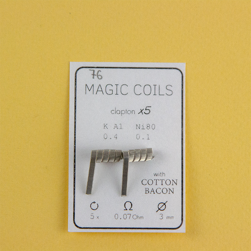 Magic Coils Fused Clapton x5 (преднамотанные койлы + вата) - 2