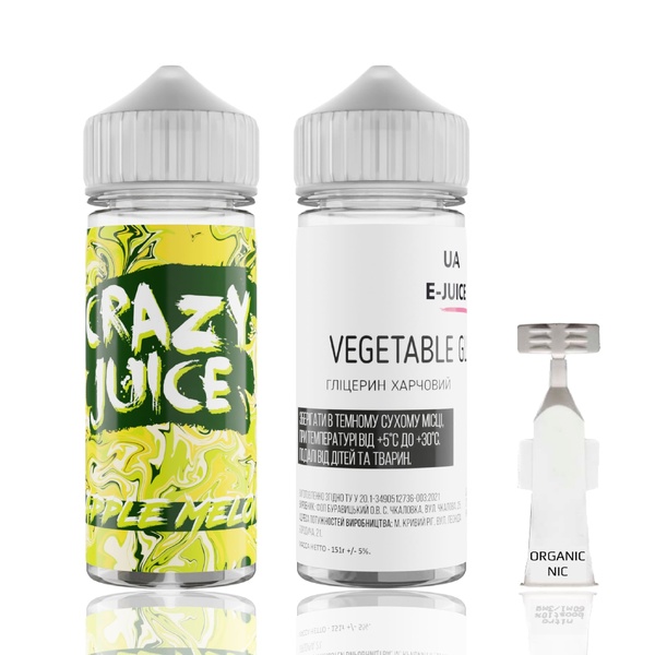 Набор Crazy Juice - Apple Melon, 120 мл Органический