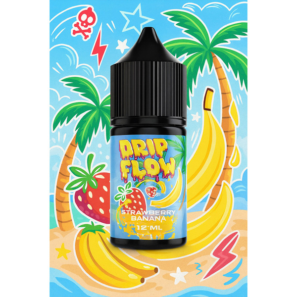 Набор Drip Flow Strawberry Banana, 30 мл