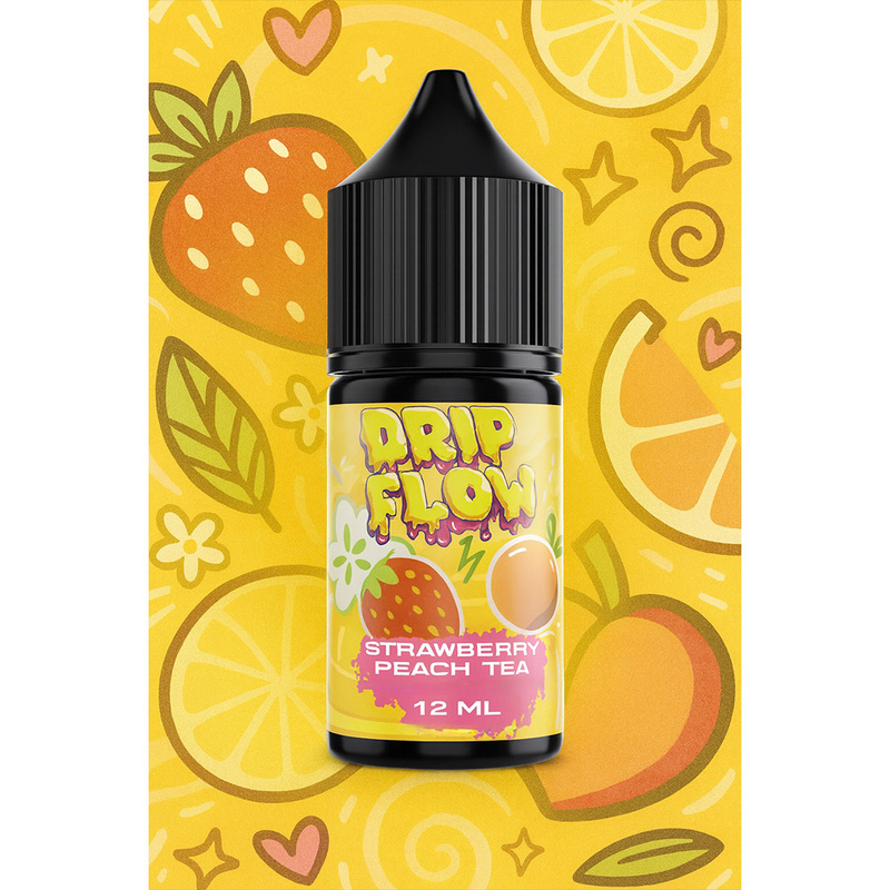 Набір Drip Flow Strawberry Peach Tea, 30 мл