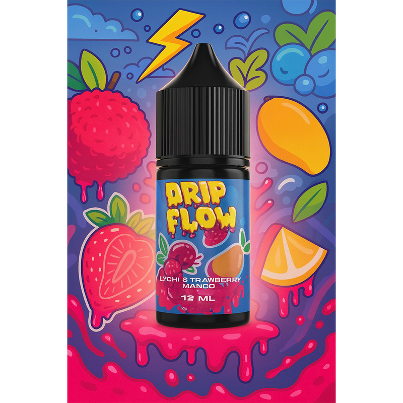Набор Drip Flow Lichi Strawberry Mango, 30 мл