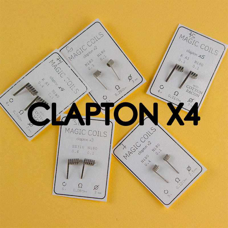Magic Coils Fused Clapton x4 (преднамотанные койлы + вата)