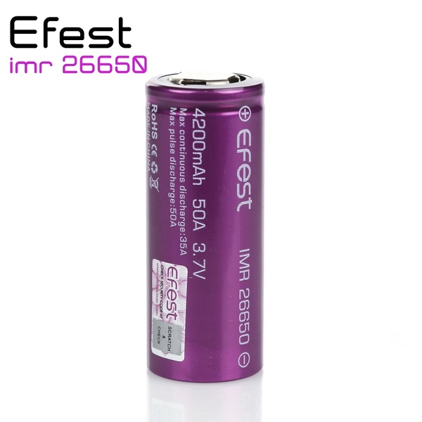 Аккумулятор Efest IMR26650 4200mAh (до 50А) (Original)