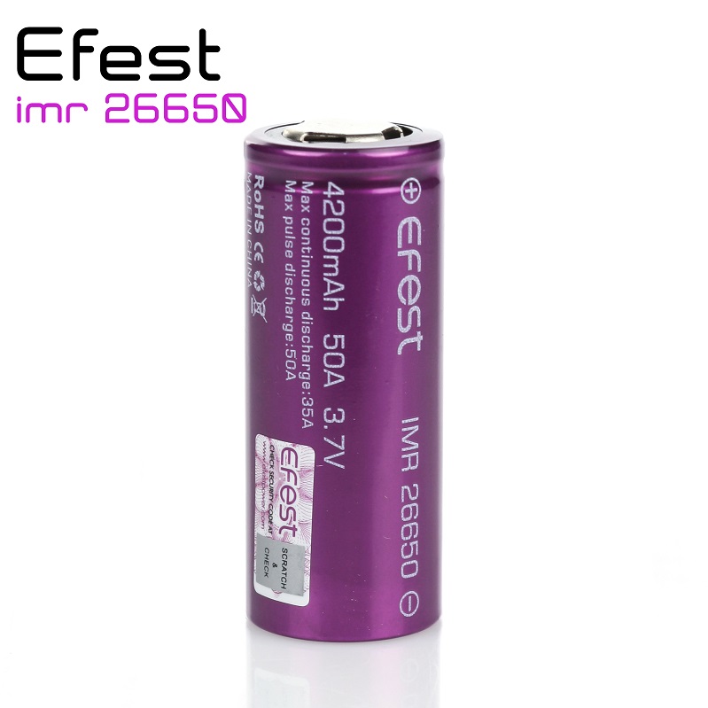 Аккумулятор Efest IMR26650 4200mAh (до 50А) (Original)