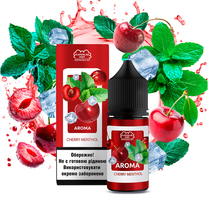 Набор Flavorlab Disposable Puff Cherry mentol, 30 мл