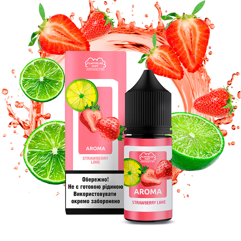 Набор Flavorlab Disposable Puff Strawberry Lime, 30 мл