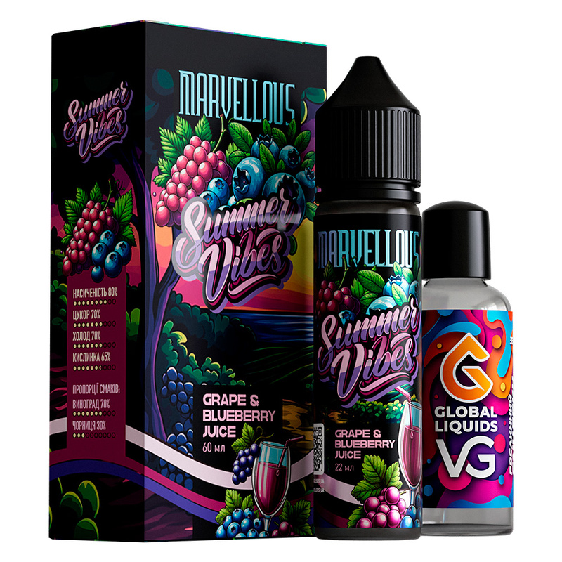 Набор Marvellous Summer Grape Blueberry Juice, 60 мл