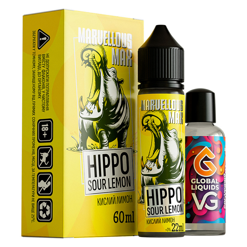 Набор Marvellous MAX Hippo Sour Lemon, 60 мл