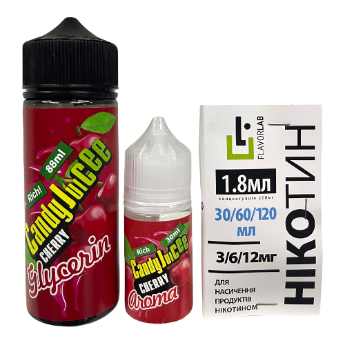 Набор Candy Juice Cherry, 120 мл Органический