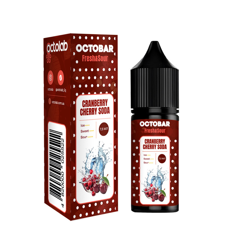 Набор Octobar Fresh Sour Cranberry Cherry Soda, 15 мл
