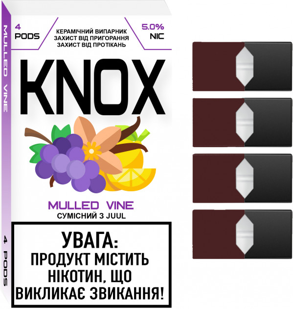 Змінний картридж для Juul KNOX - Mulled Vine 4 шт (Original)