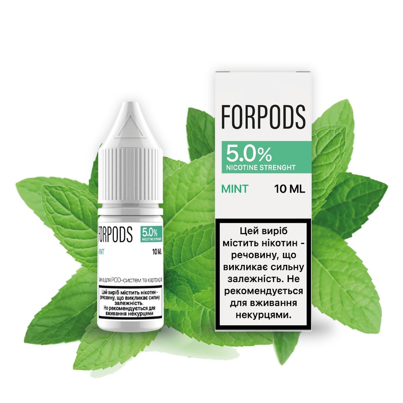 Рідина Forpods Mint 10 мл, 50 мг
