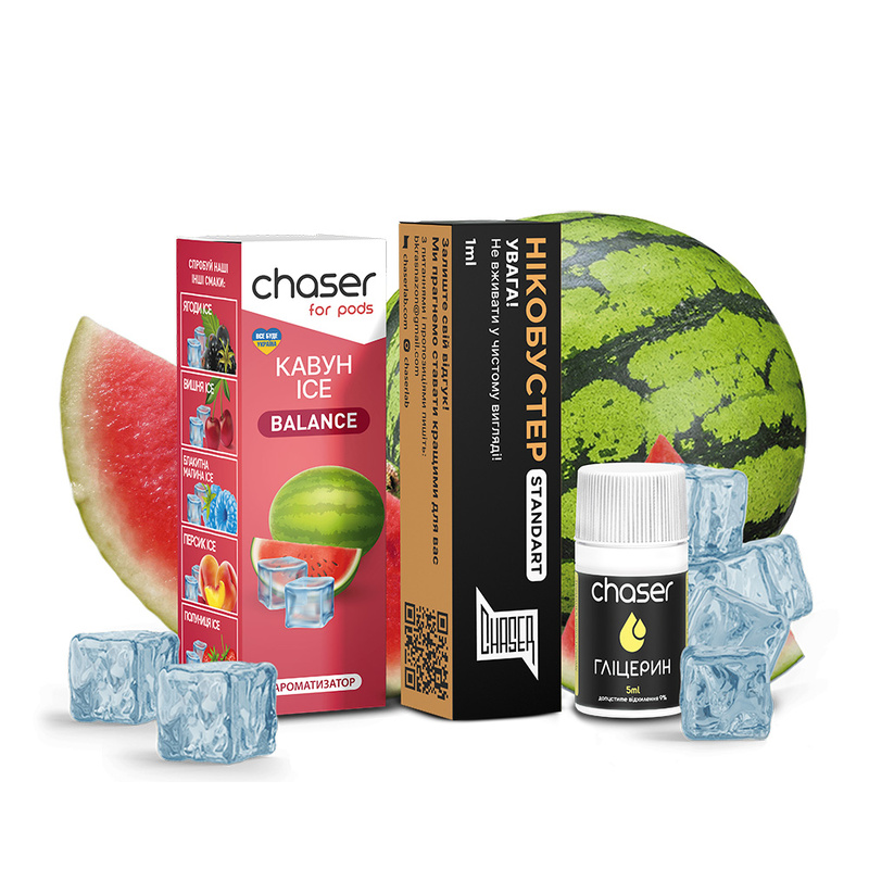 Набор Chaser For Pods Ice Кавун, 10 мл