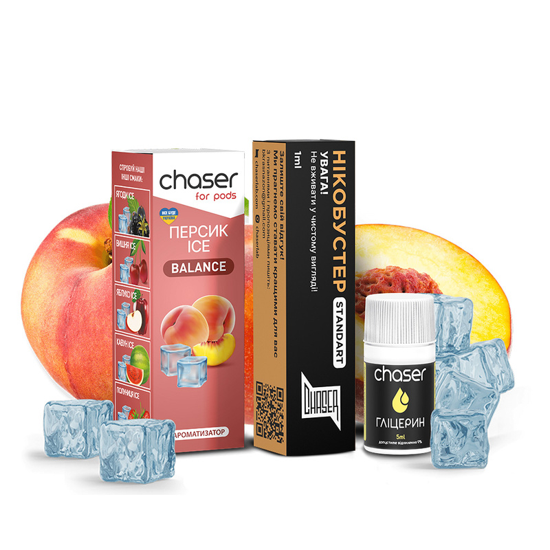 Набор Chaser For Pods Ice Персик, 10 мл