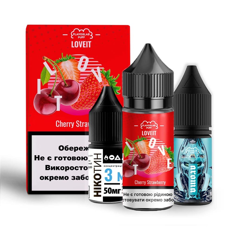 Набор Flavorlab Love IT Cherry Strawberry, 30 мл