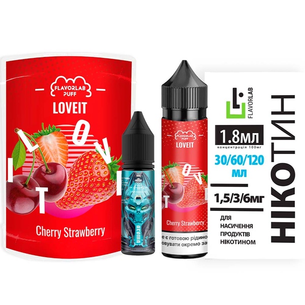 Набор Flavorlab Love IT Cherry Strawberry, 60 мл