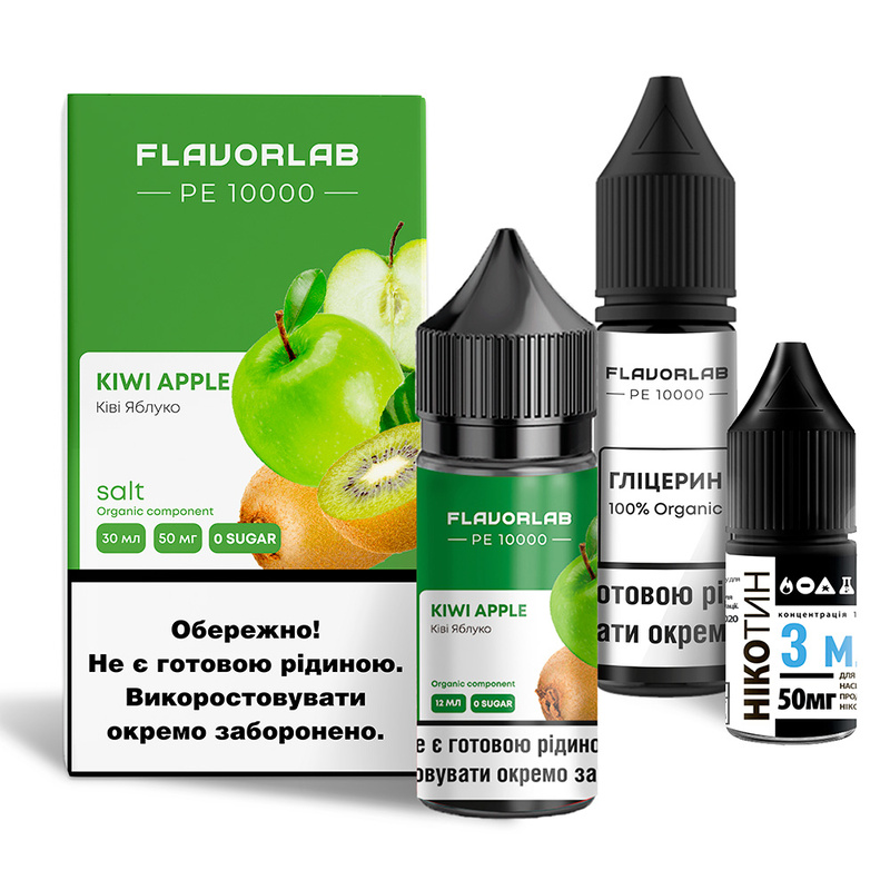 Набор Flavorlab PE 10000 Kiwi Apple, 30 мл