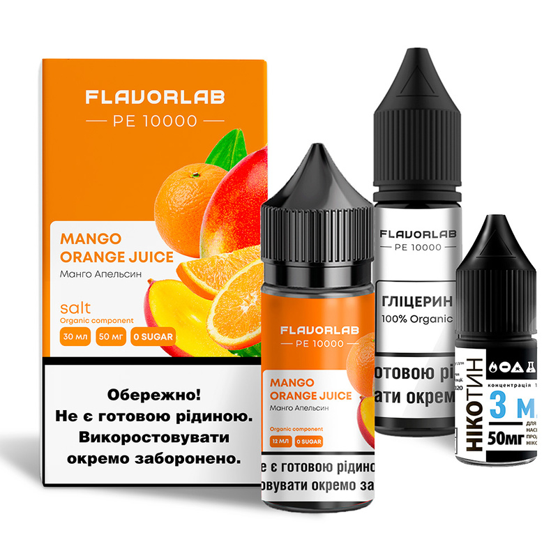 Набор Flavorlab PE 10000 Mango Orange Juice, 30 мл