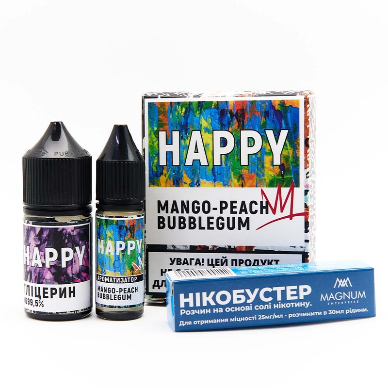 Набор Happy Mango Peach Bubblegum, 30 мл