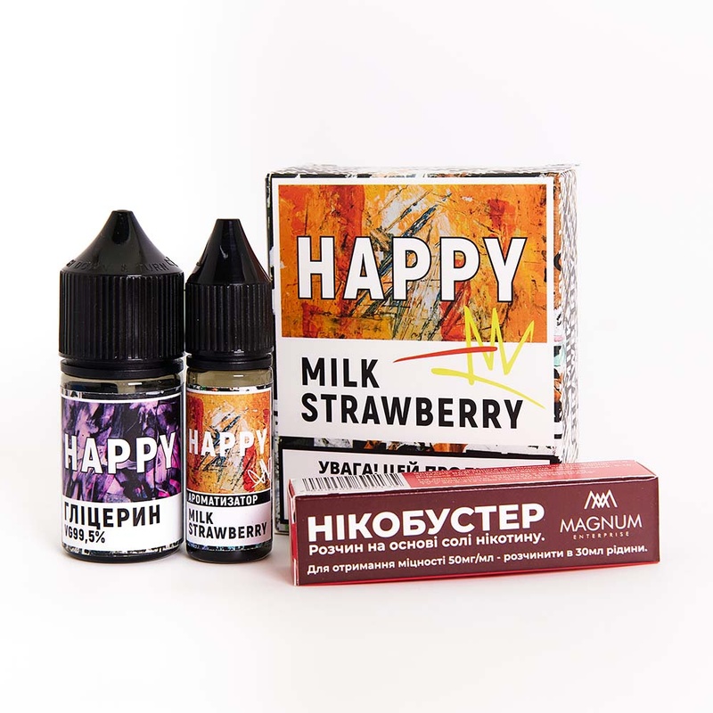 Набор Happy Milk Strawberry, 30 мл