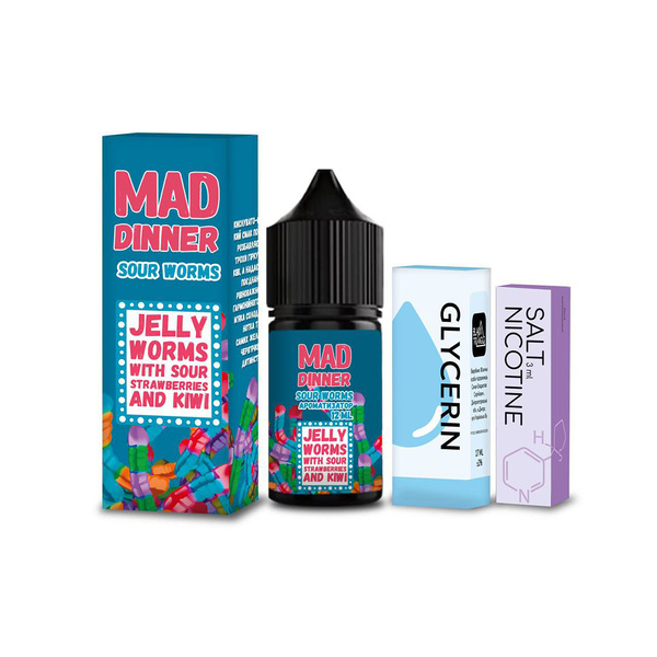 Набор Mad Dinner Sour Worms, 30 мл
