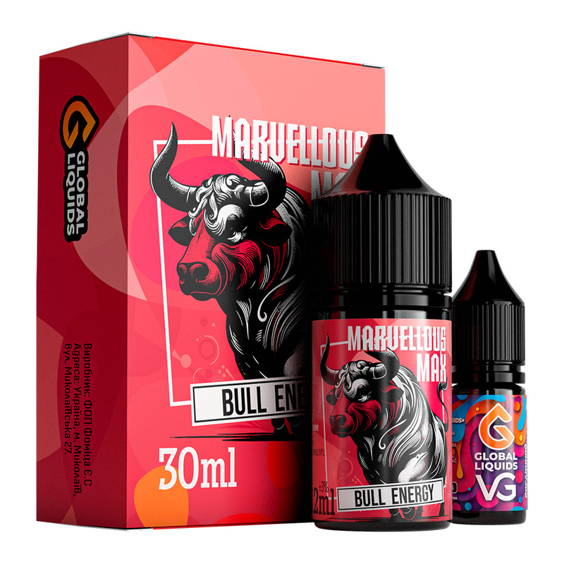 Набор Marvellous Max Bull Energy, 30 мл