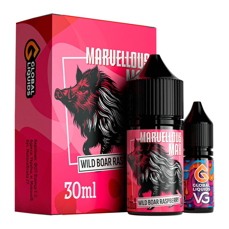 Набор Marvellous Max Wild Boar Raspberry, 30 мл