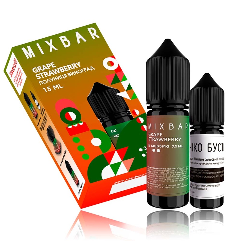 Набор Mix Bar Grape Strawberry, 15 мл
