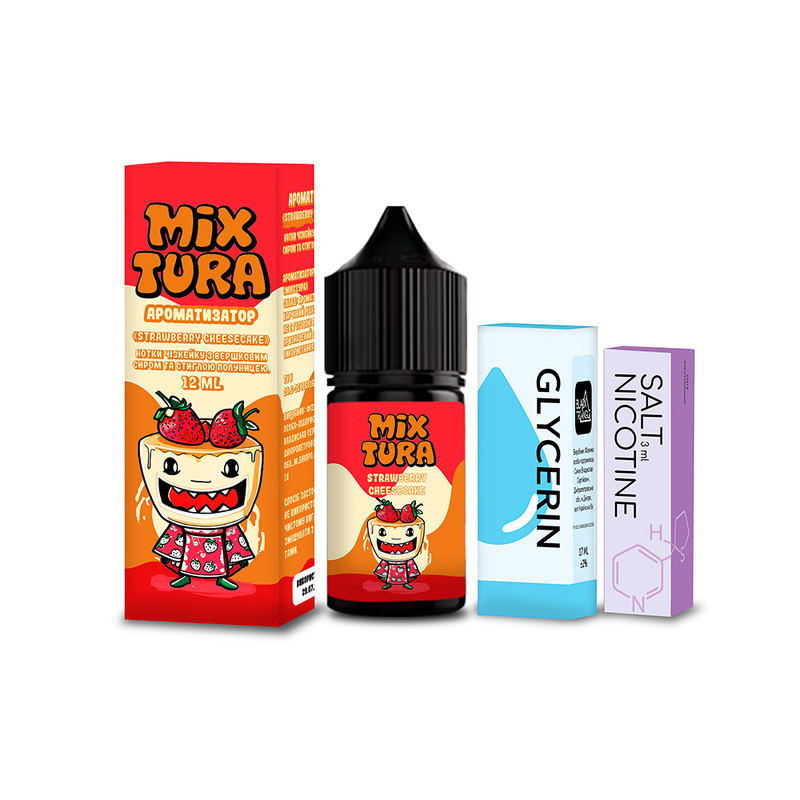 Набор Mixtura Strawberry Cheesecake, 30 мл