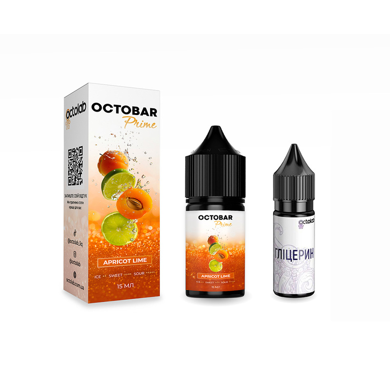 Набор Octobar Prime Apricot Lime, 15 мл