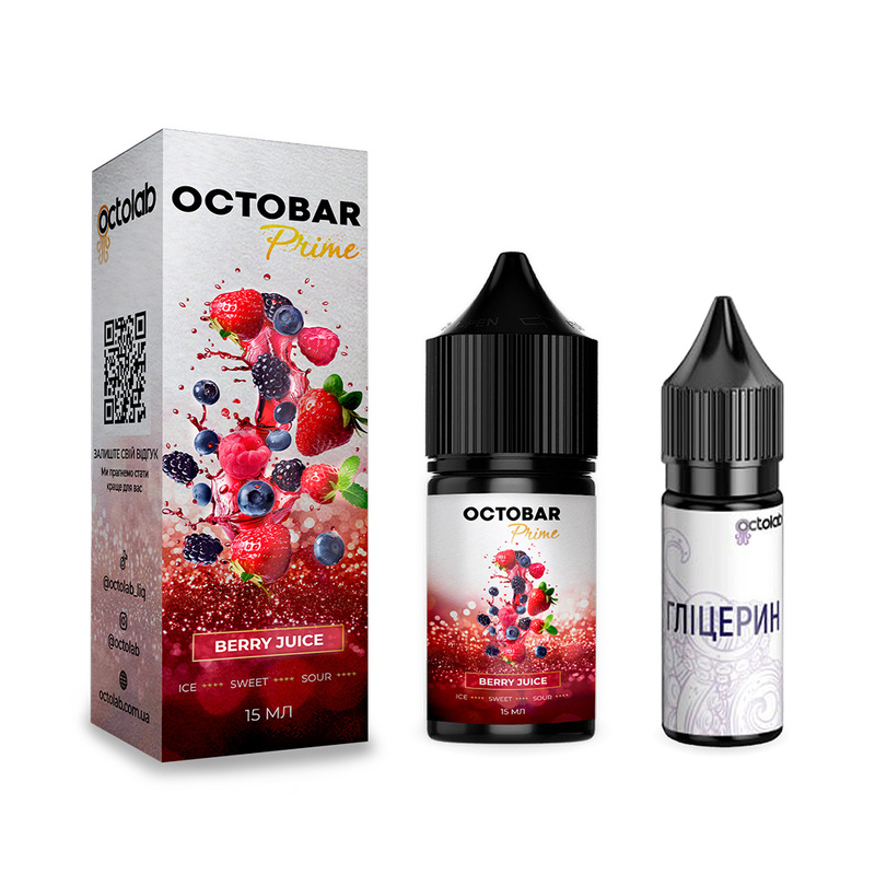 Набор Octobar Prime Berry Juice, 15 мл
