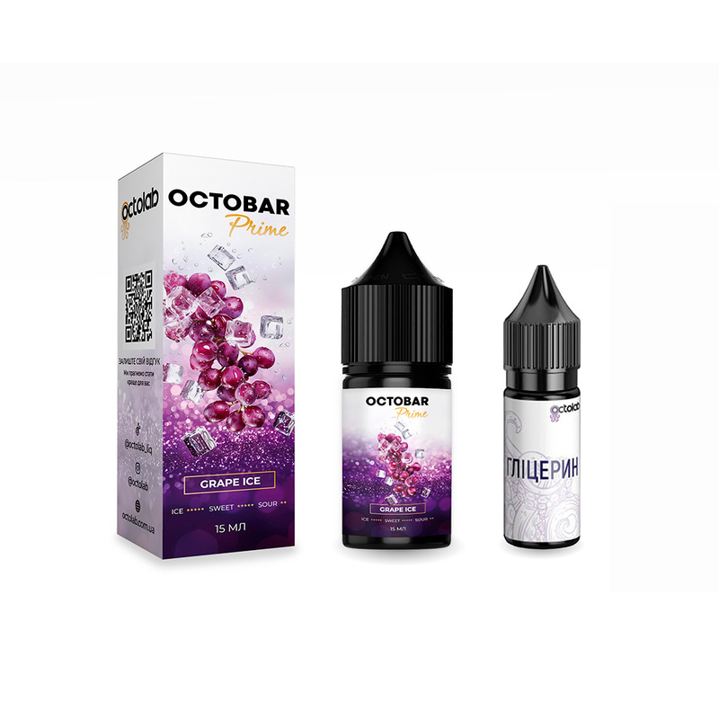 Набір Octobar Prime Grape Ice, 15 мл