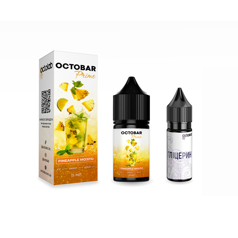 Набір Octobar Prime Pineapple Mojito, 15 мл