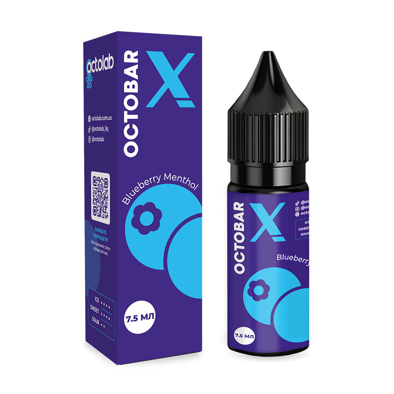 Набор Octobar X Blueberry Menthol, 15 мл
