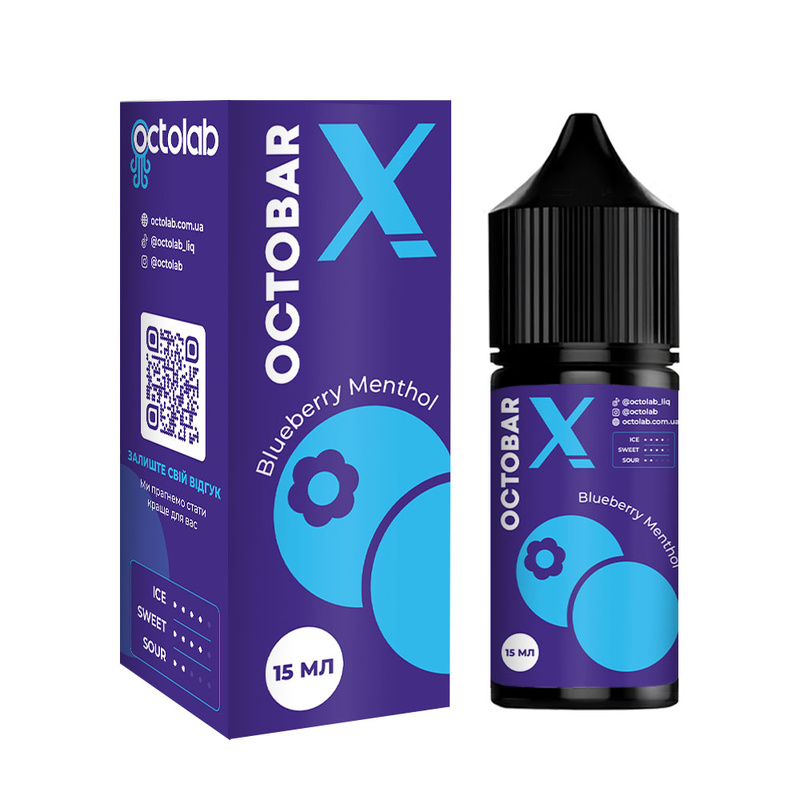 Набор Octobar X Blueberry Menthol, 30 мл