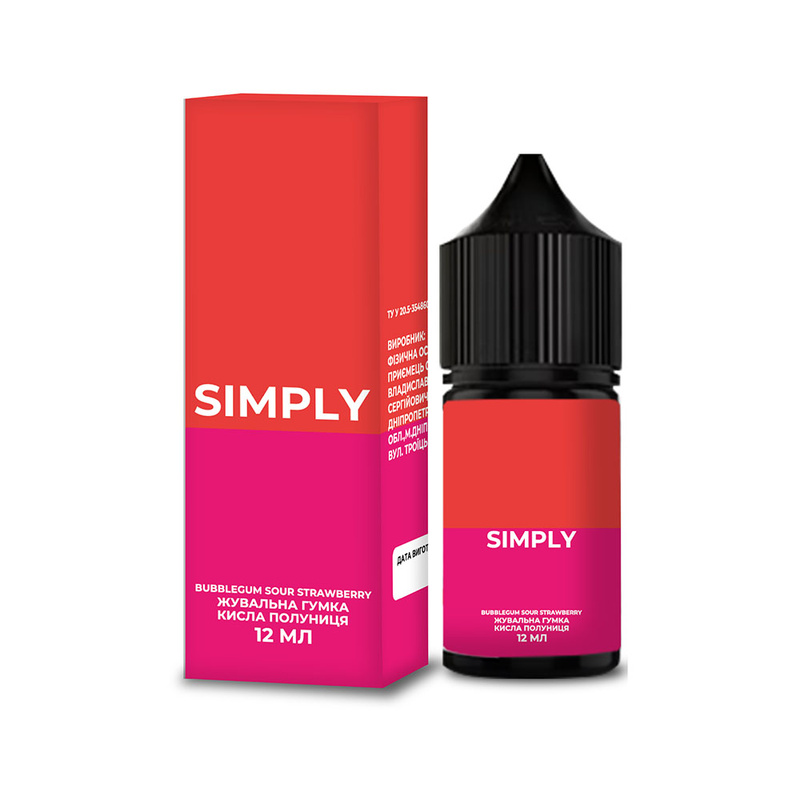 Набор Simply Bubblegum Sour Strawberry, 30 мл