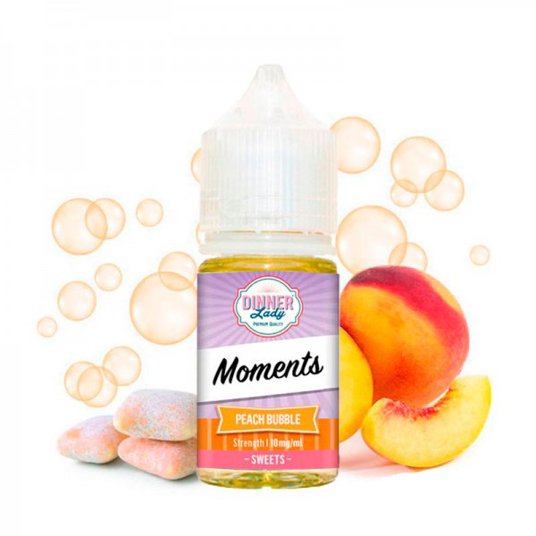 Жидкость Dinner Lady Moments Salt Peach Bubble, 30 мл