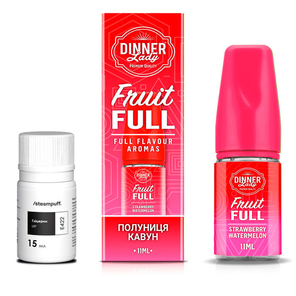 Набір Dinner Lady Fruit FULL Полуниця Кавун, 30 мл