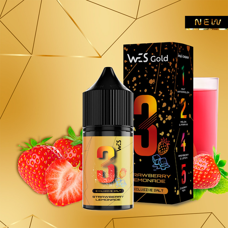 Набор WES Gold Strawberry Lemonade, 30 мл