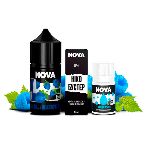 Набор Nova RedBull Blue Raspberry, 30 мл