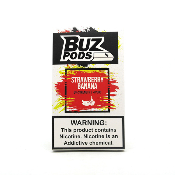 Сменный картридж для Juul BUZ Pods - Strawberry Banana 4 шт (Original)