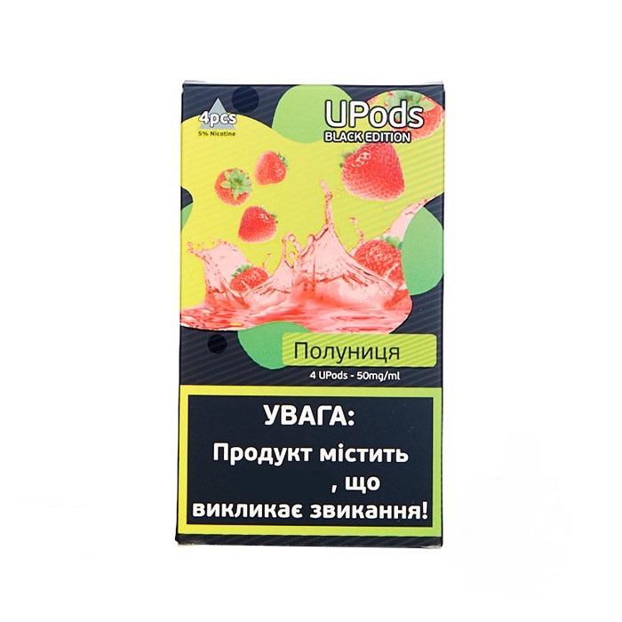 Сменный картридж для Juul Upods Black Edition - Клубника 4 шт (Original)