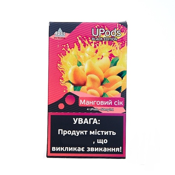 Сменный картридж для Juul Upods Black Edition - Манговый Сок 4 шт (Original)