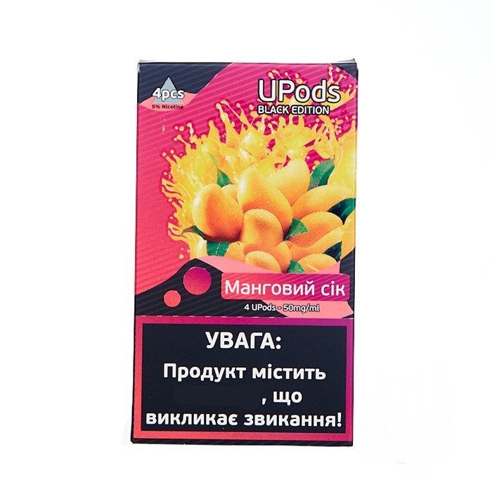 Сменный картридж для Juul Upods Black Edition - Манговый Сок 4 шт (Original)